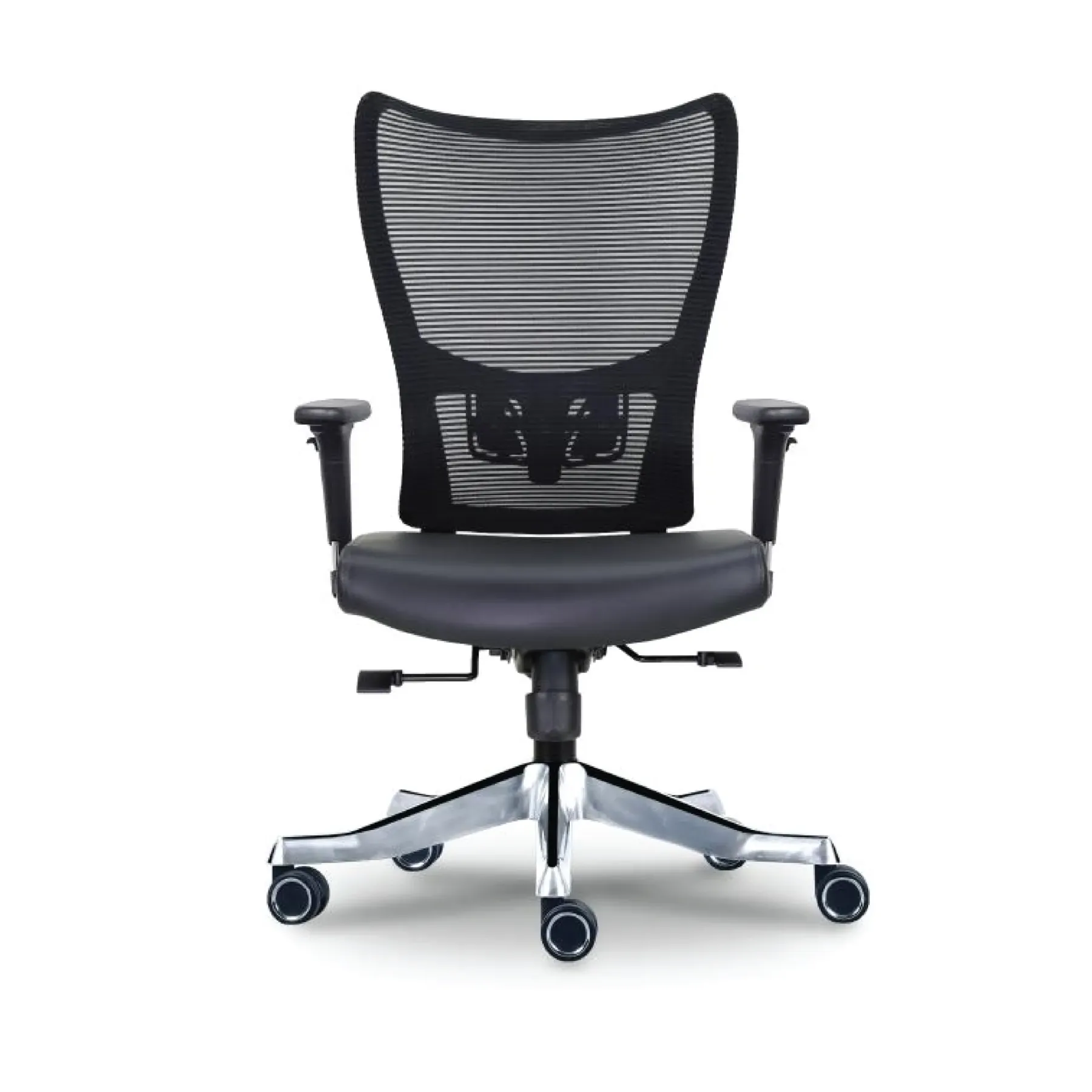 CUR2 Mesh Medium Back Chair -with aluminium legs