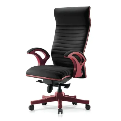 IO2 Wooden Presidential High Back Office Chair