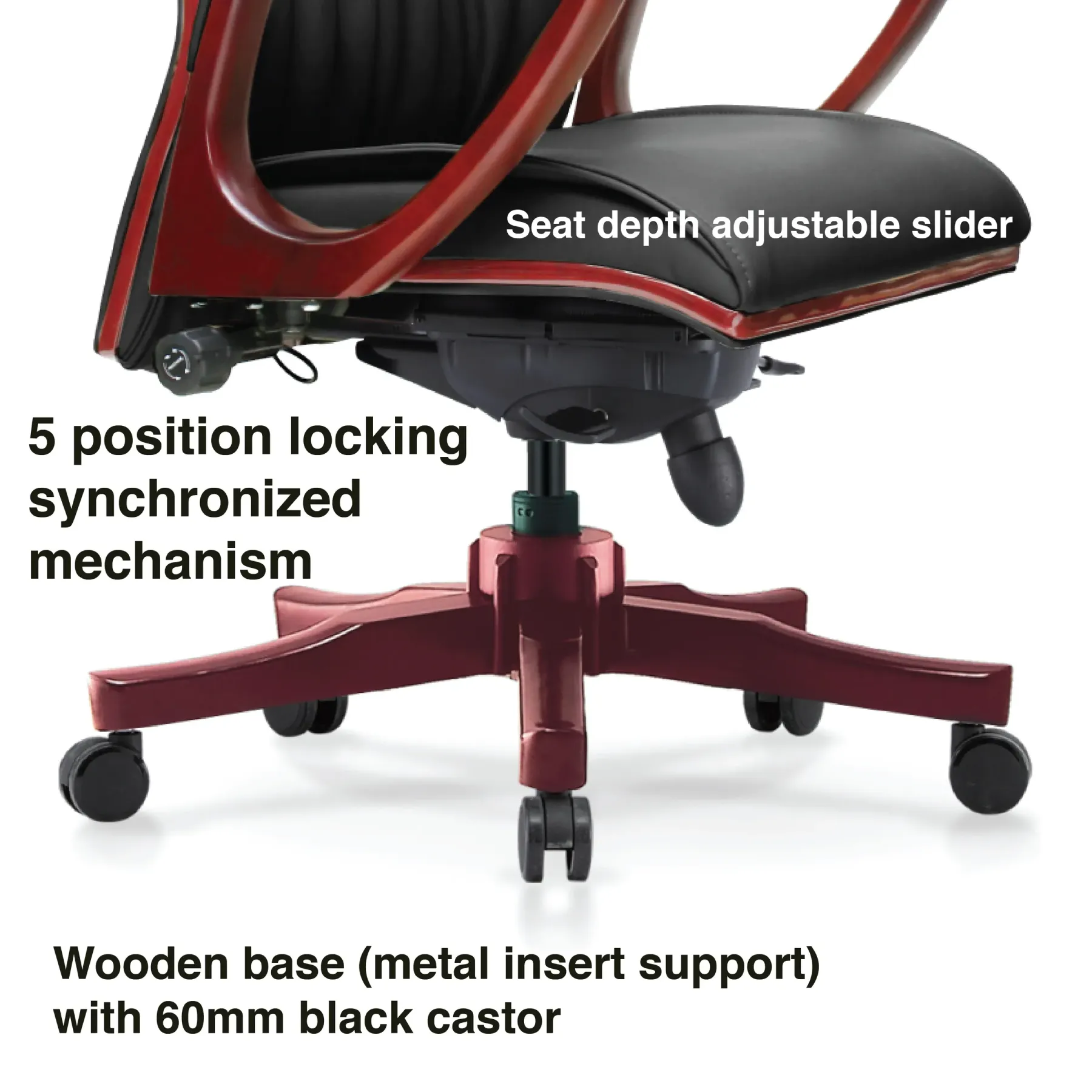 ONO Wooden Medium Back Office Chair