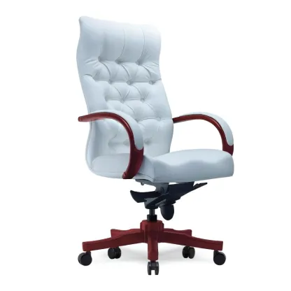 TUARY Wooden Presidential High Back Office Chair