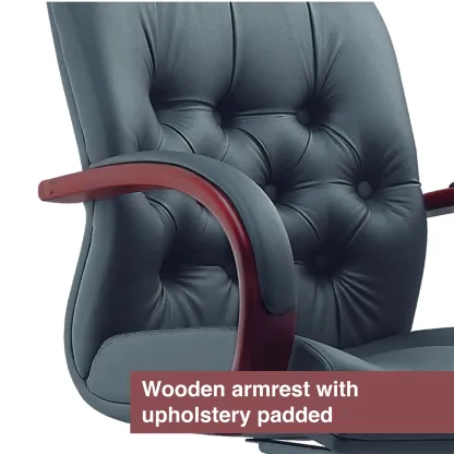 TUARY Wooden Low Back Office Chair