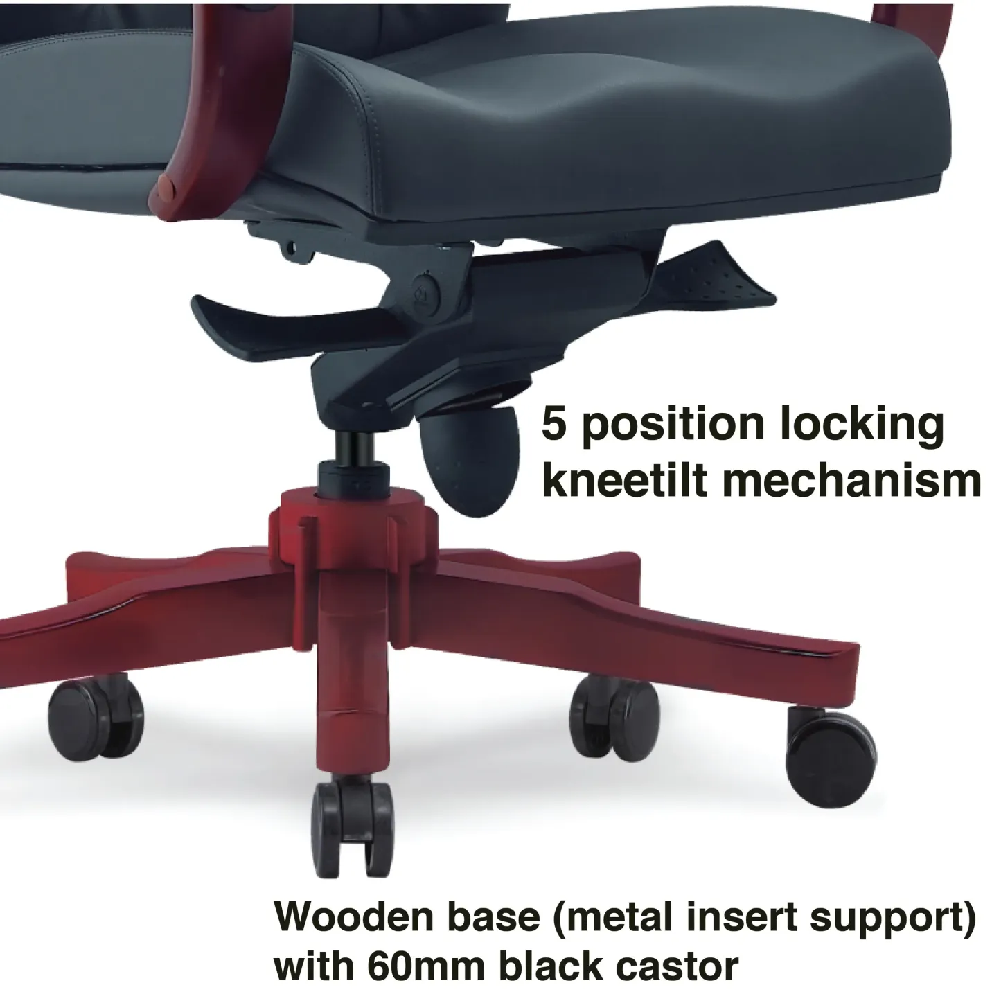 TUARY Wooden Low Back Office Chair