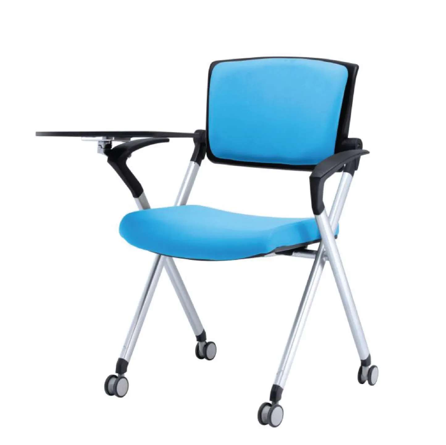 AXE Foldable Training Chair with Armrest & Writing Tablet (Fabric Padding Backrest)