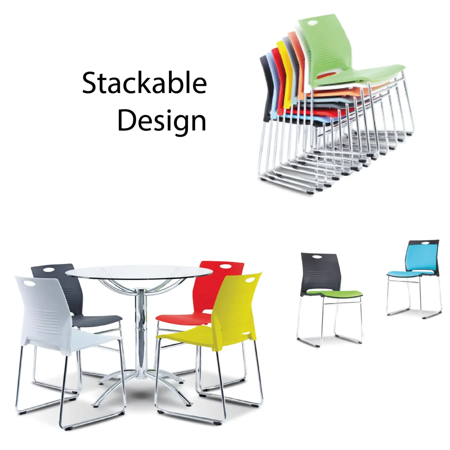 Office Training/Pantry Chair (Fabric Seat Padding)