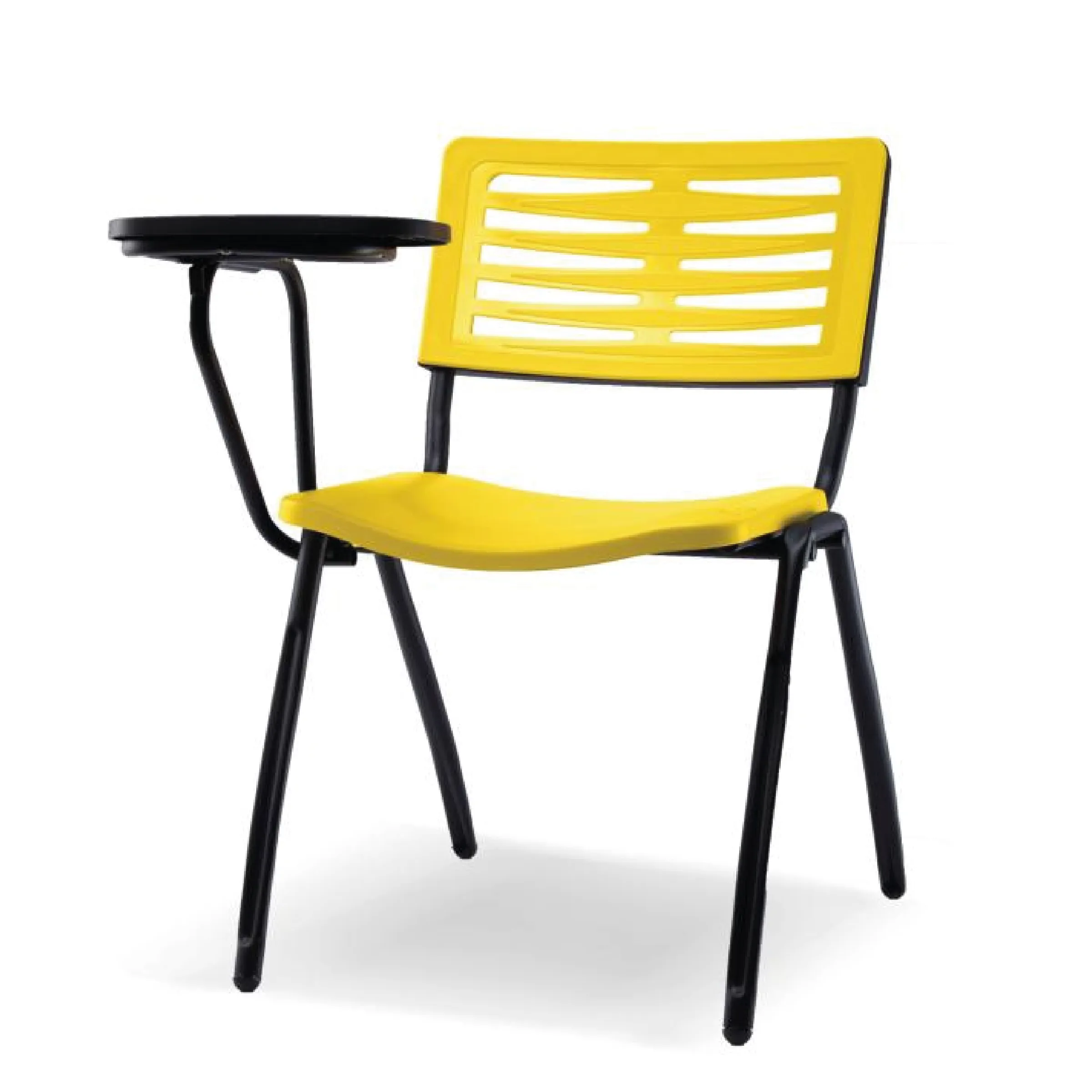 Student Classroom Chair with Armrest + Flip Up Writing Tablet (PP Shell)