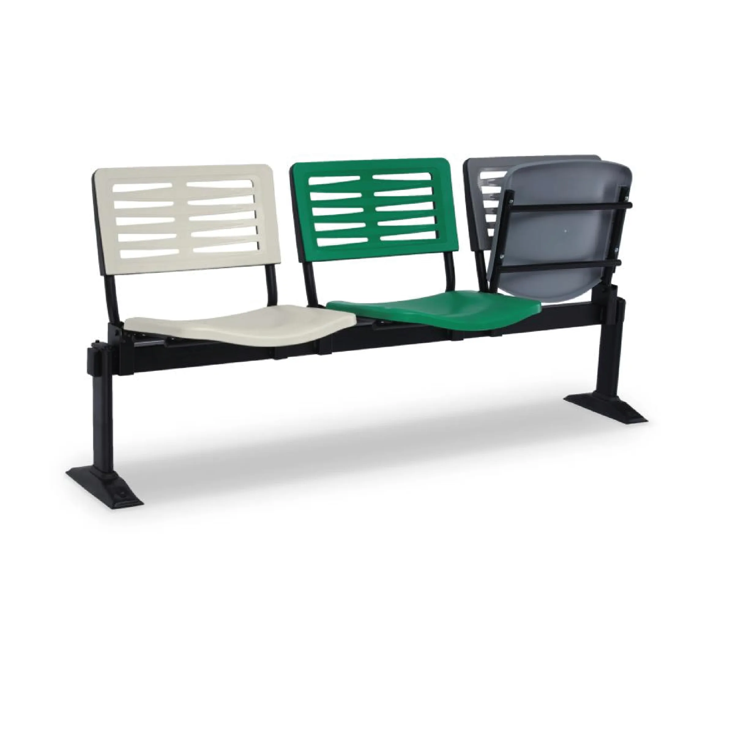 AXE3 - 3 to 4 Seater Link Waiting/Stadium Chair Foldable Seat (PP Shell)