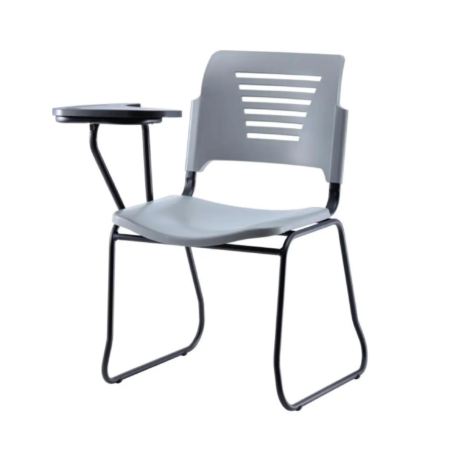 PEW2 Student Chair with Epoxy Black Leg + Flip Up Tablet (PP Shell)