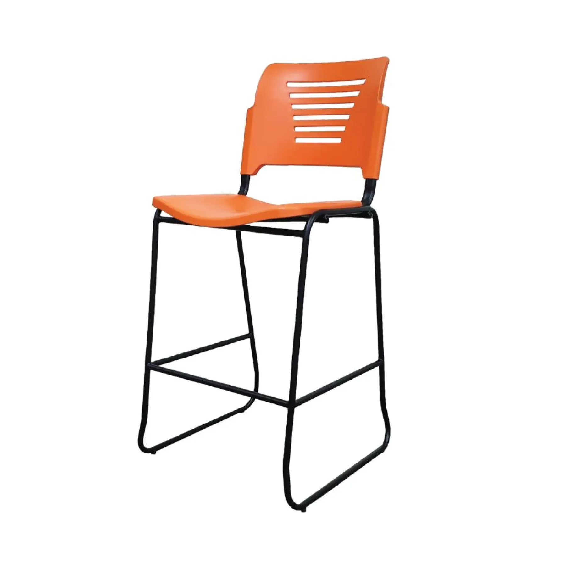 PEW2 Student Stool Lab Chair with Epoxy Black Square Leg (PP Shell)
