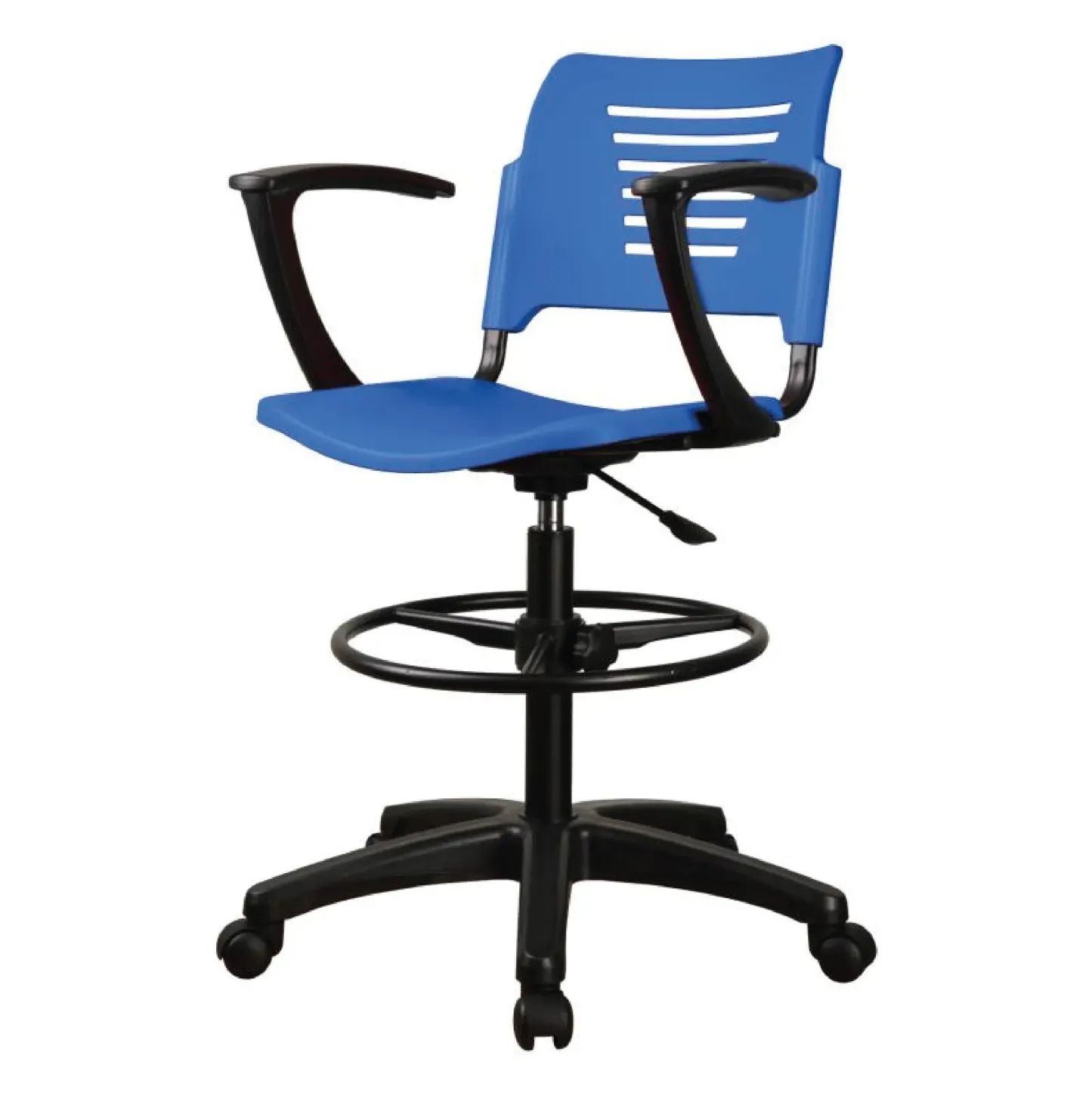 PEW2 Student/Secretary/Lab Task Chair with Gaslift + Armrest (PP Shell)