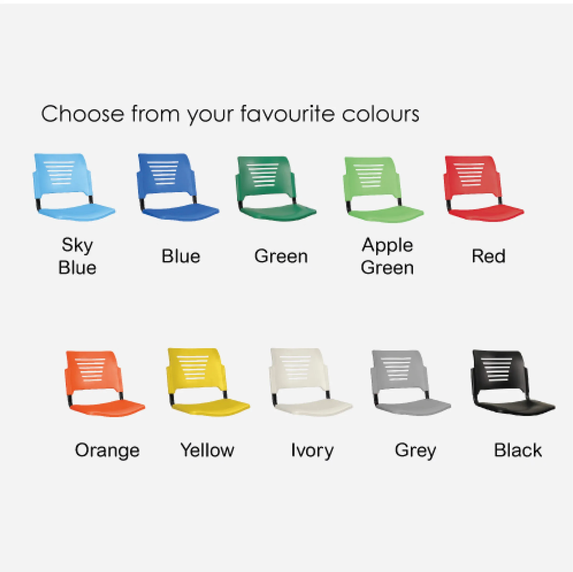 PEW3 - 2 to 4 Seater Link Waiting Chair with A Leg (PP Shell)