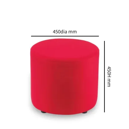 Office Round Shaped Stool - 450dia mm [PU LEATHER]