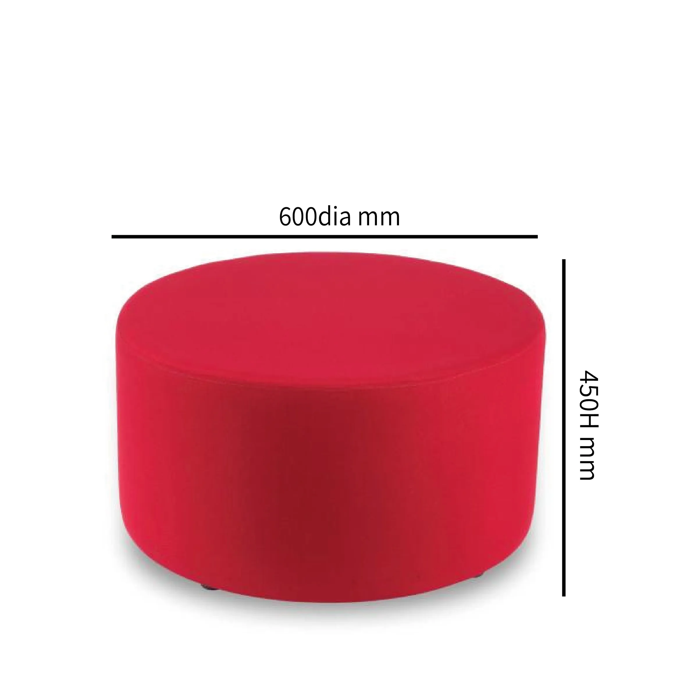 Office Round Shaped Stool - 600dia mm [PU LEATHER]