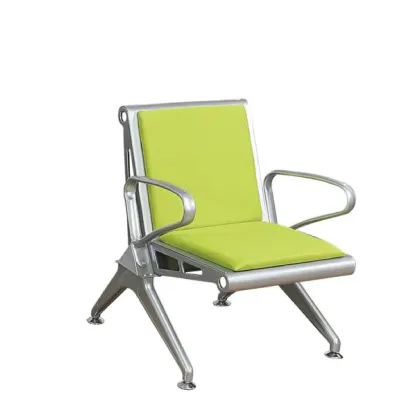 FIN - 1 to 5 Seater Link Metal Waiting Chair with PU Leather/Fabric Wrapped Seat