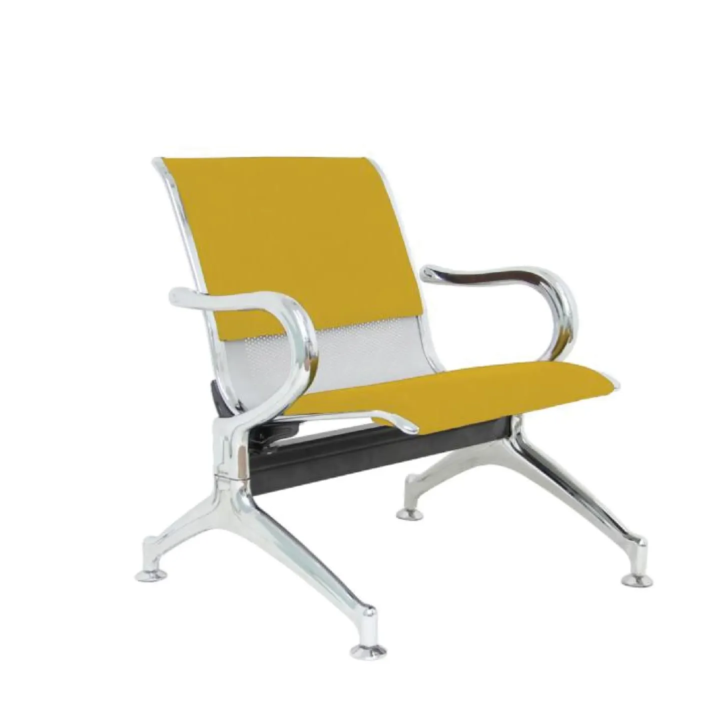 DFIN - 1 to 5 Seater Link Metal Waiting Chair with Fabric Wrapped Seat