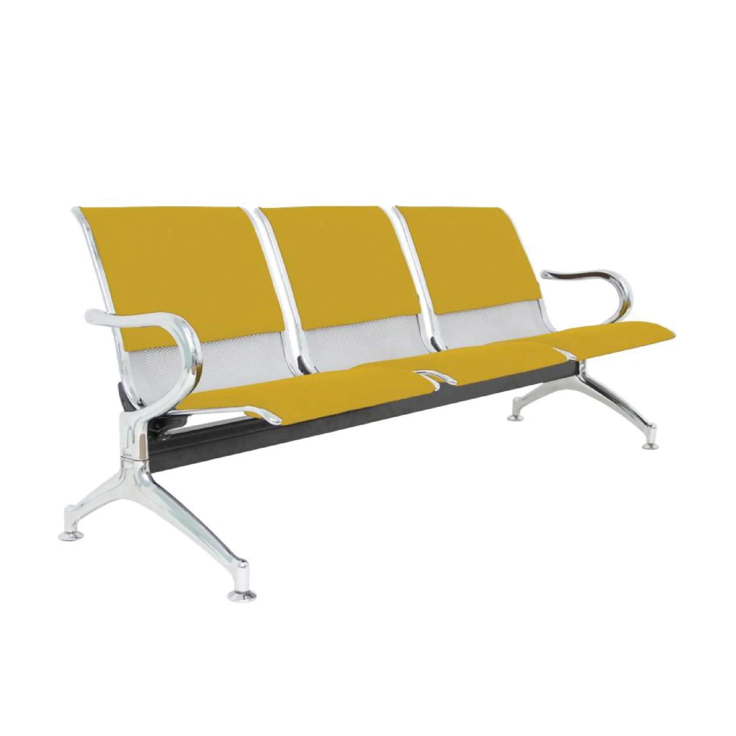 DFIN - 1 to 5 Seater Link Metal Waiting Chair with Fabric Wrapped Seat