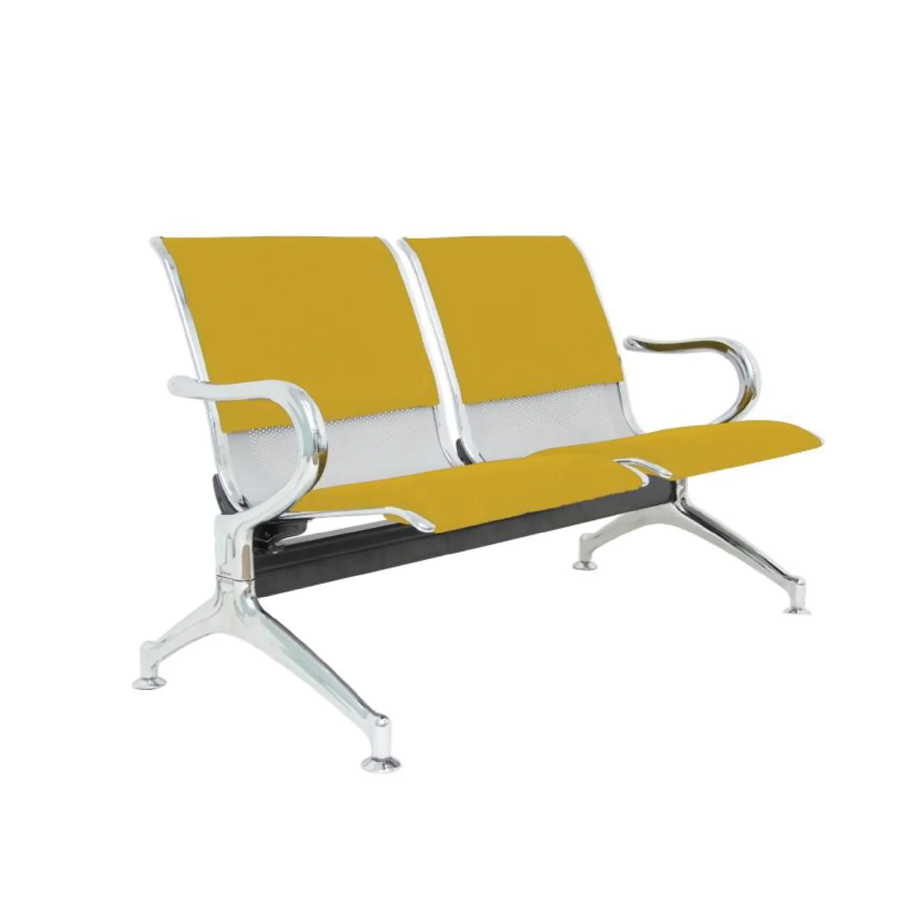 DFIN - 1 to 5 Seater Link Metal Waiting Chair with Fabric Wrapped Seat
