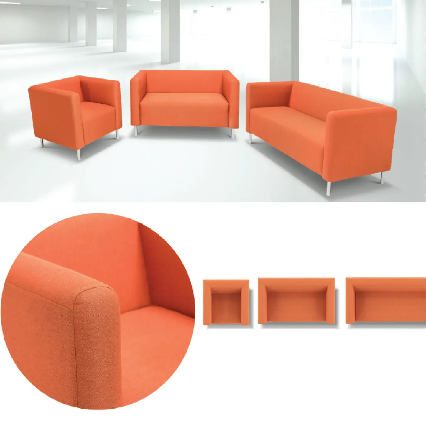 ANCIA Sofa - 3 Seater [Fabric]