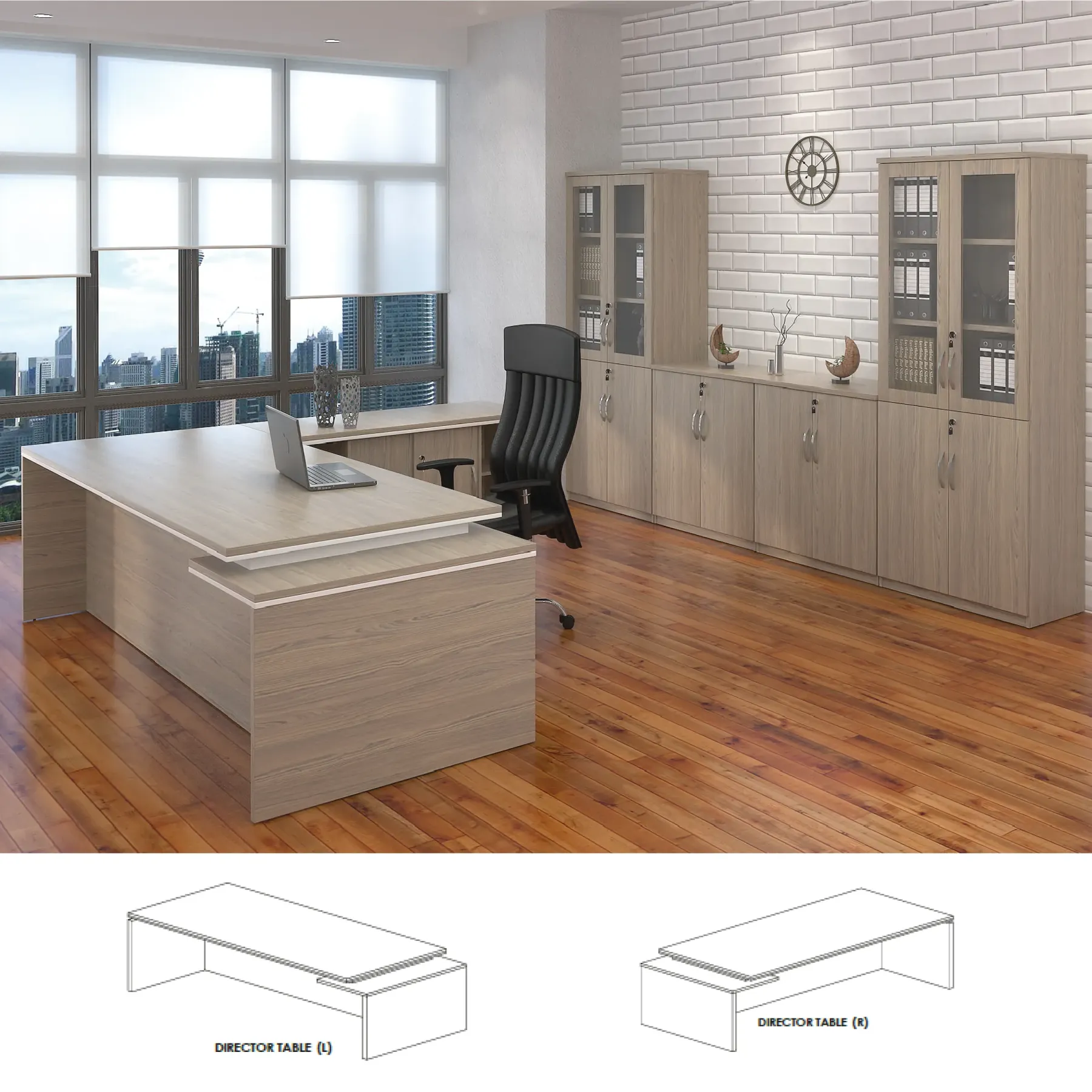 Modern Wooden Director Table - SUP320