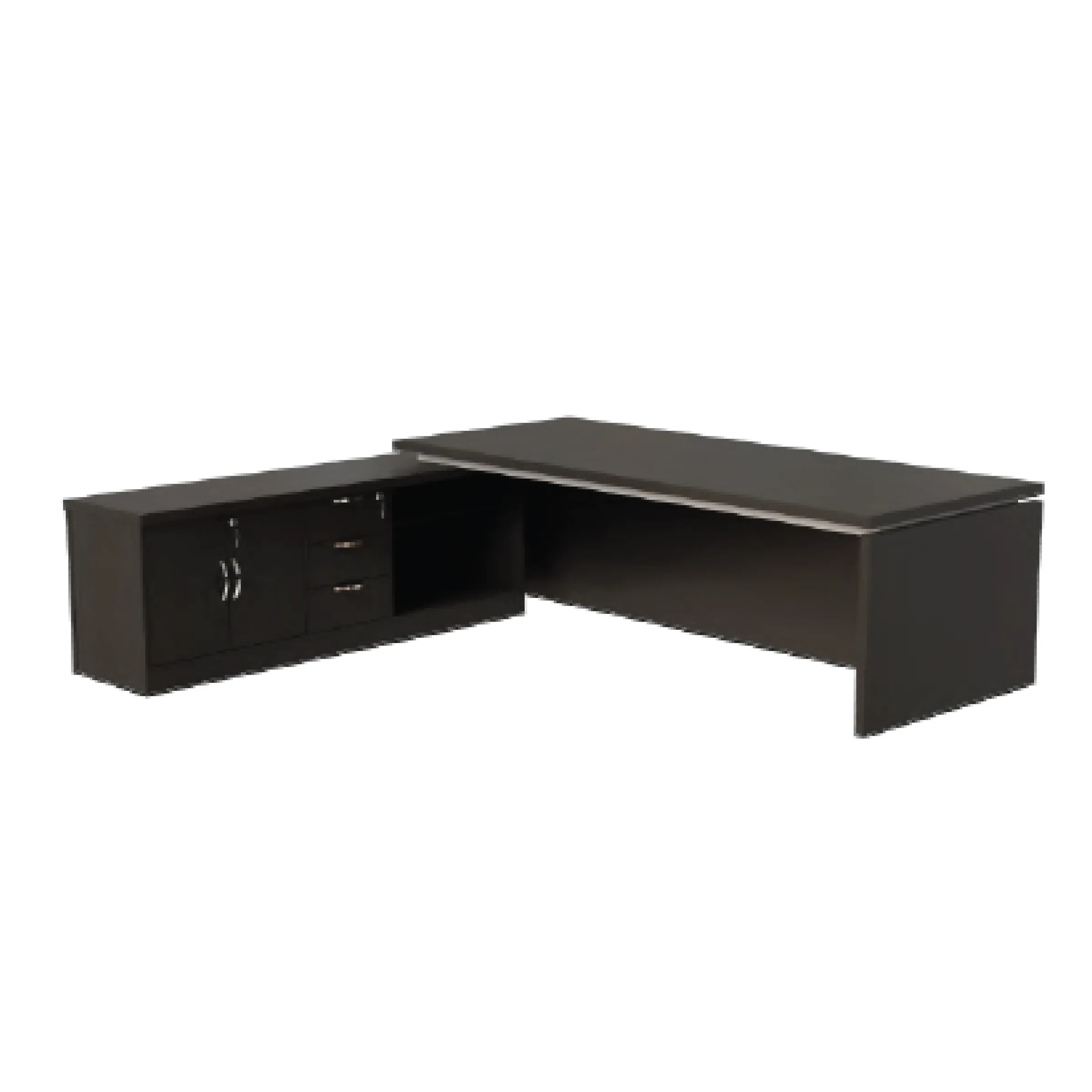 Modern Wooden Director's Table - SUP520 (Dark Walnut)