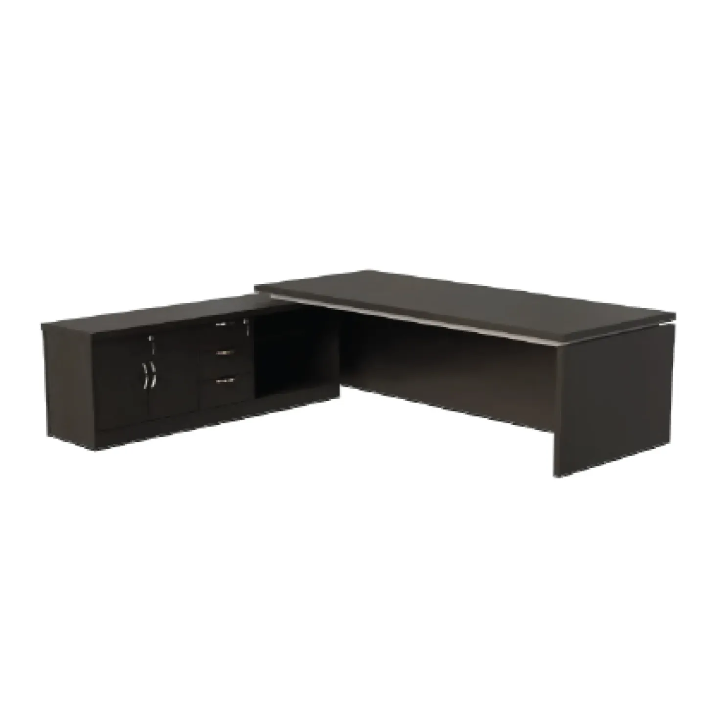 Modern Wooden Director's Table - SUP520 (Dark Walnut)