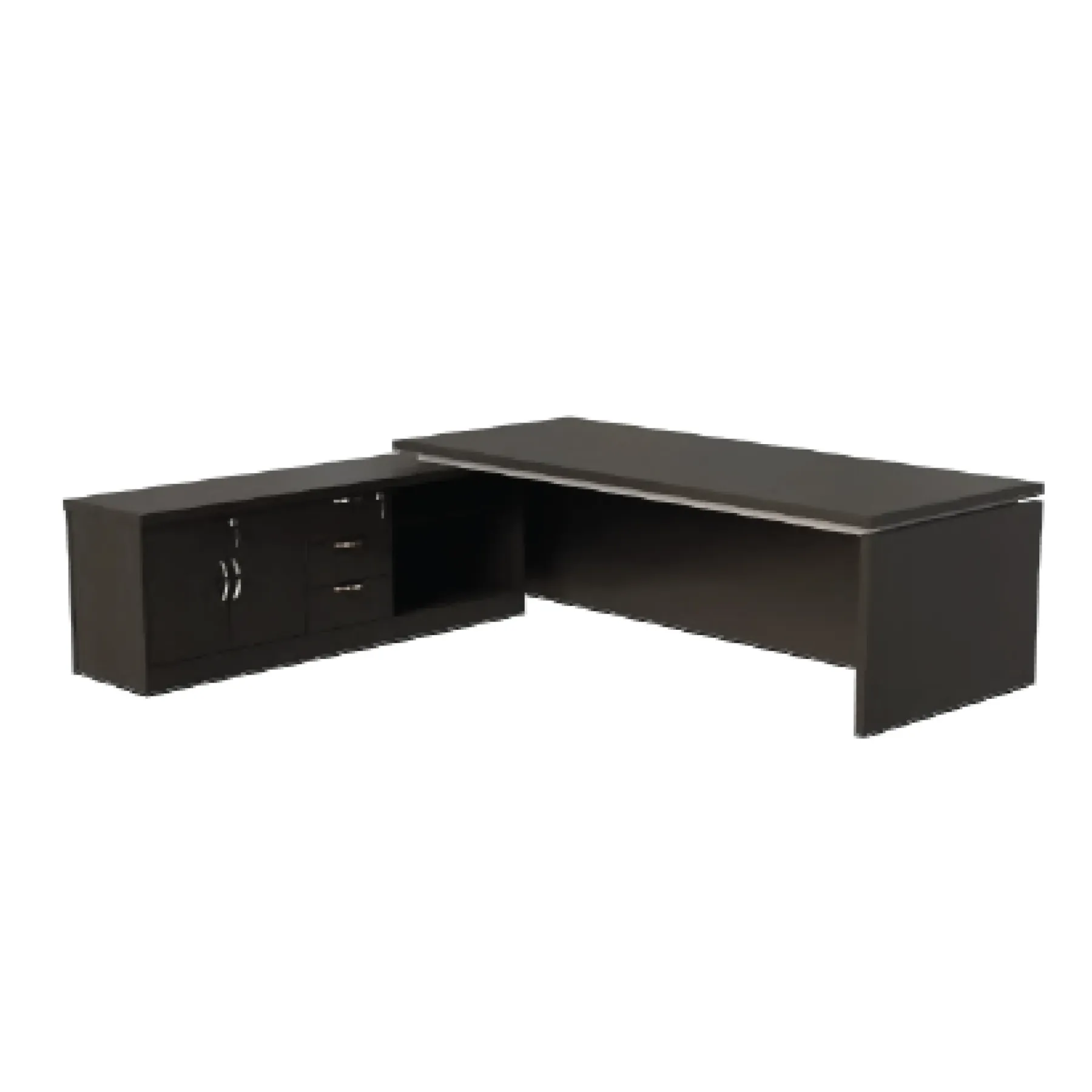 Modern Wooden Director's Table - SUP520 (Dark Walnut)