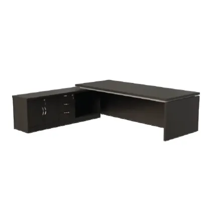 Modern Wooden Director's Table - SUP520 (Dark Walnut)