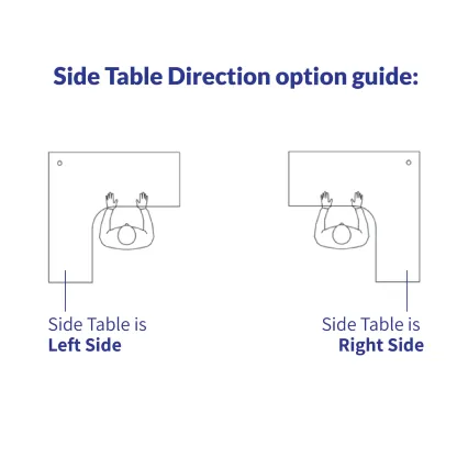Classy Director Table with Side Cabinet - Chrome Leg