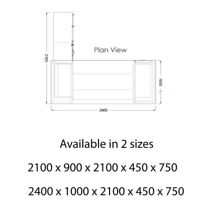 Classy Director Table with Side Cabinet - Chrome Leg