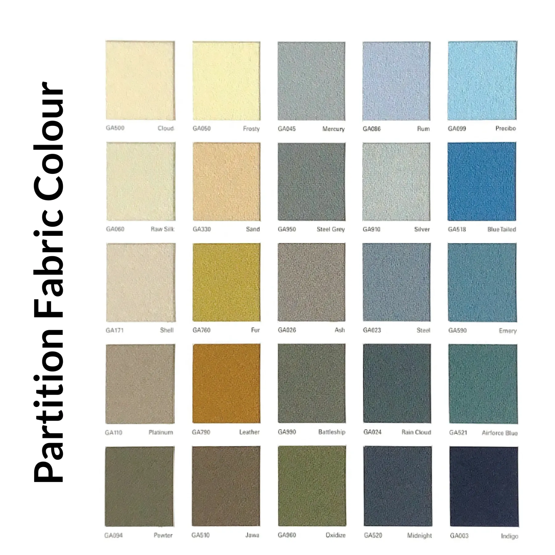 16mm Workstation - 6 seater - Frameless Fabric Partition (1500 x 600 per seater)