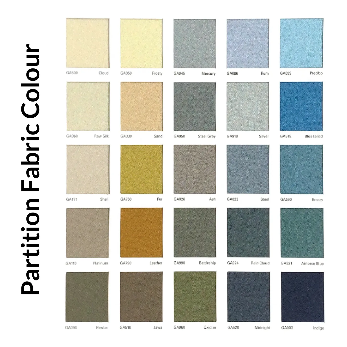 L-Shaped 4 Seater with Fixed 4D Pedestal Leg - Frameless Hanging Partition