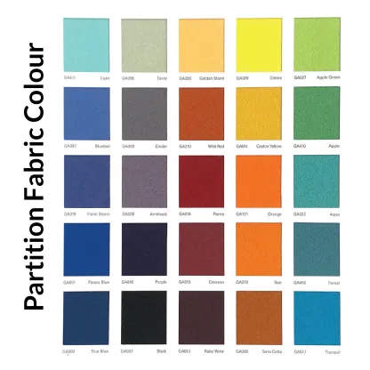 L-Shaped 4 Seater with Fixed 4D Pedestal Leg - Frameless Hanging Partition