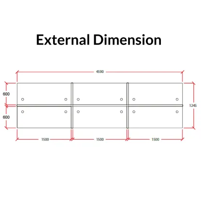 6 Seater Workstation - 1500W x 600D per seater