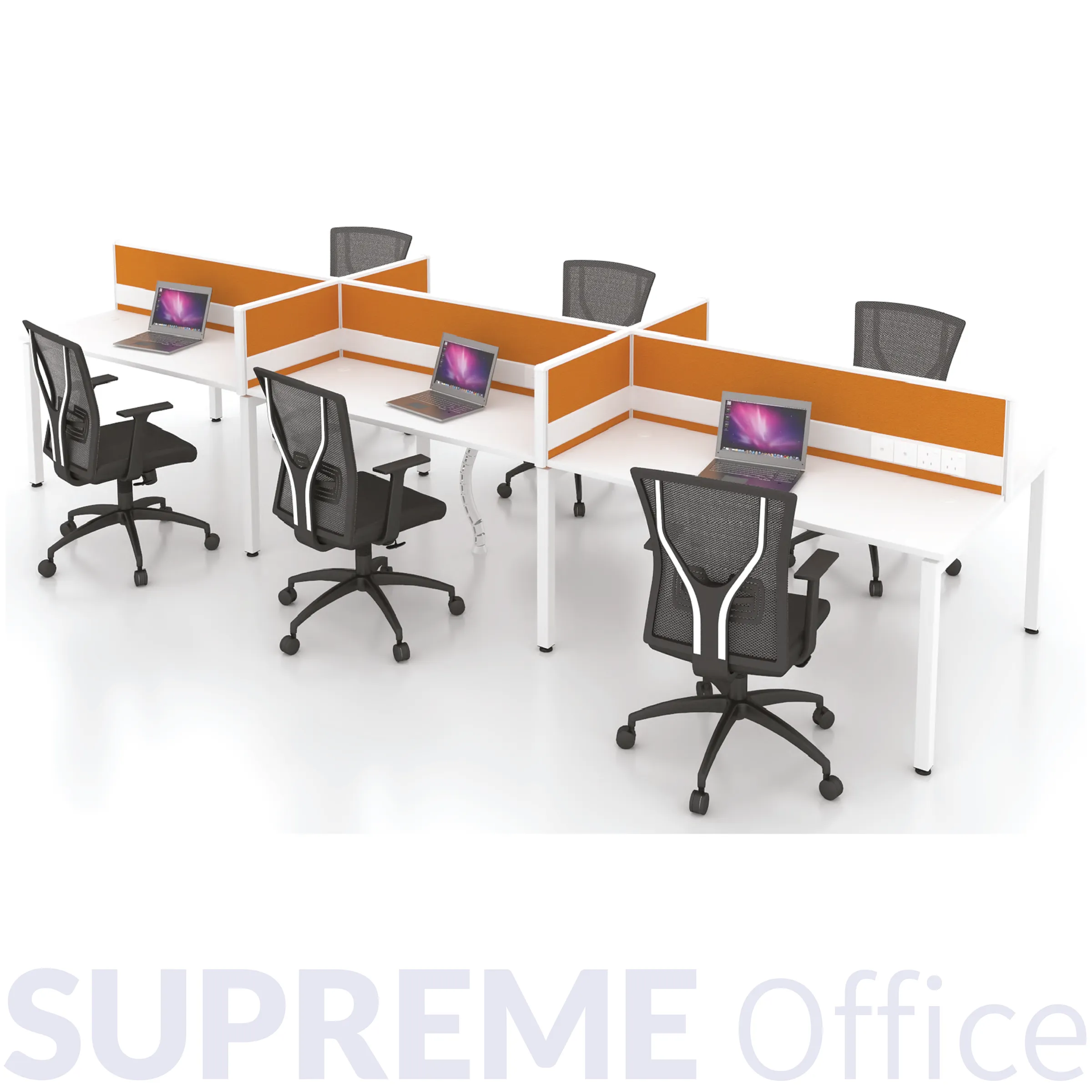 6 Seater Workstation - 1500W x 600D per seater