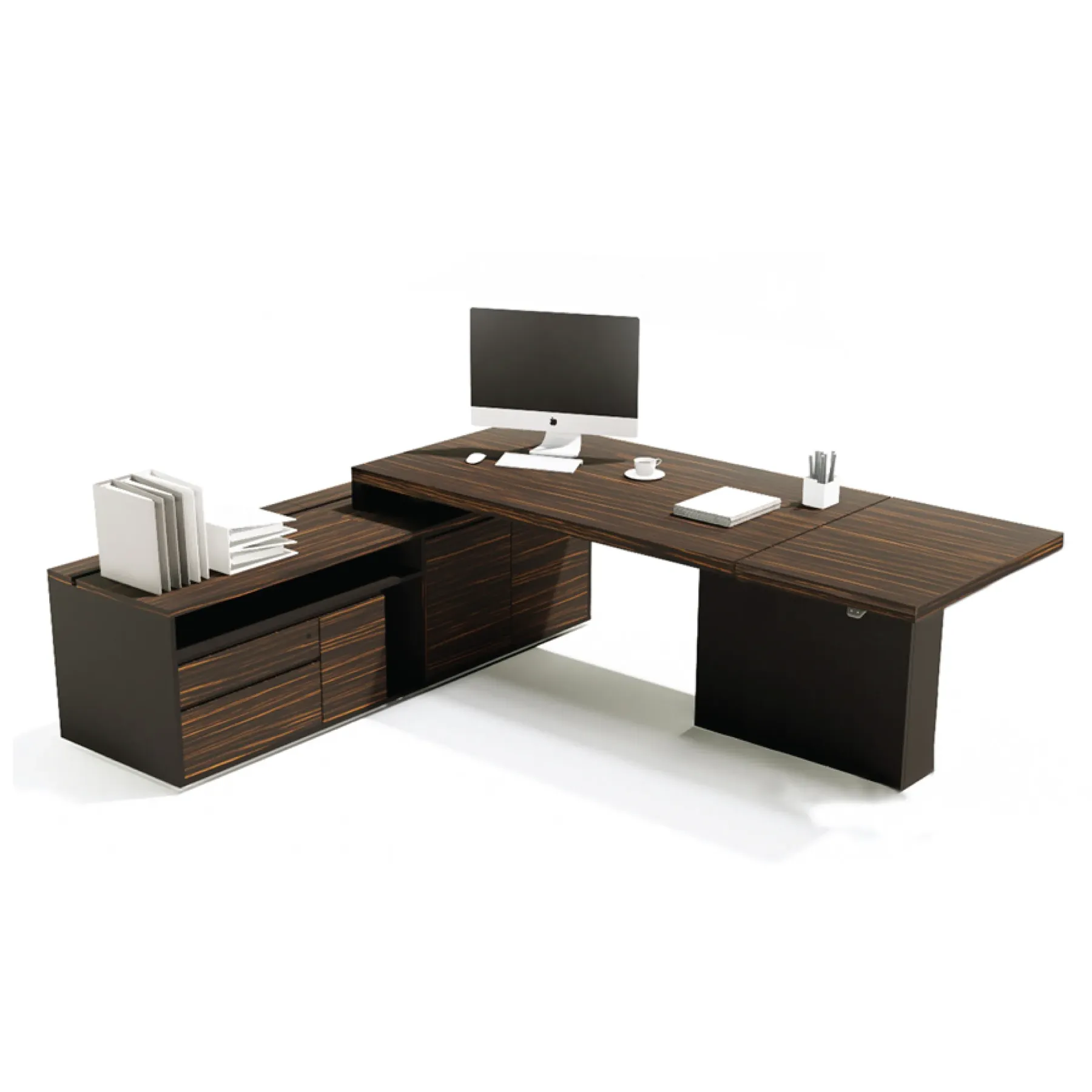 President Desk with Height Adjustable Side Desk