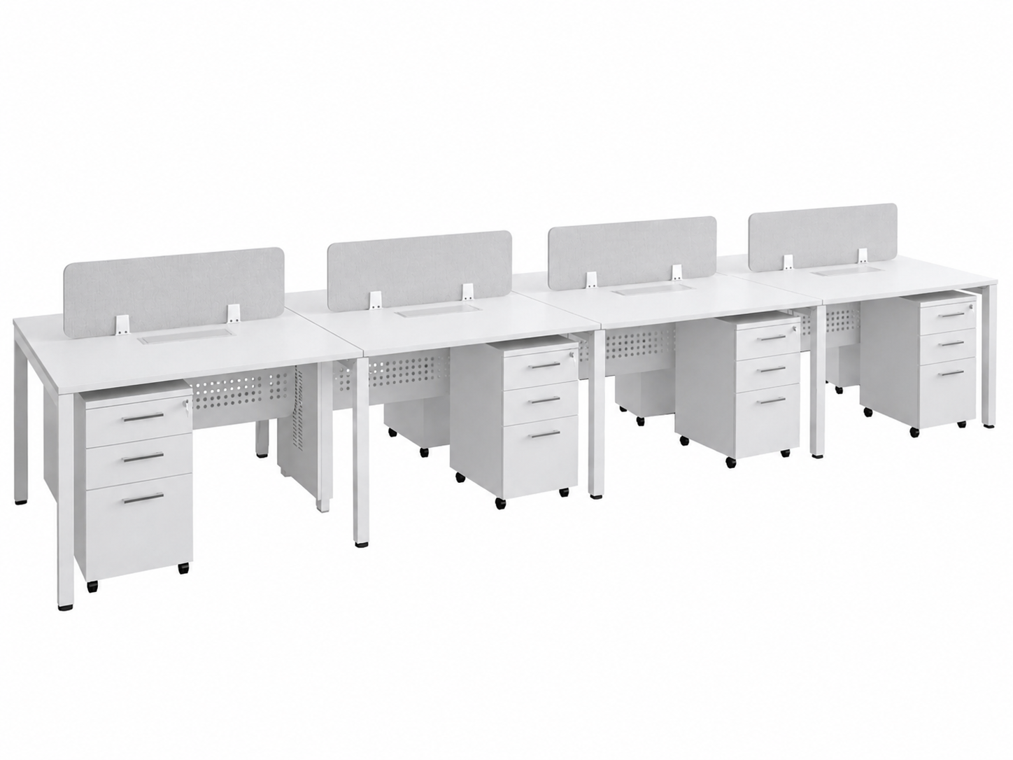 8 Seater Office Workstation - N Leg (Kindly contact us to order)
