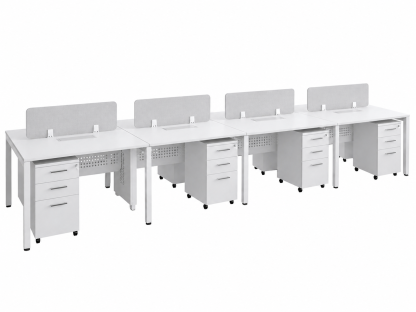8 Seater Office Workstation - N Leg (Kindly contact us to order)