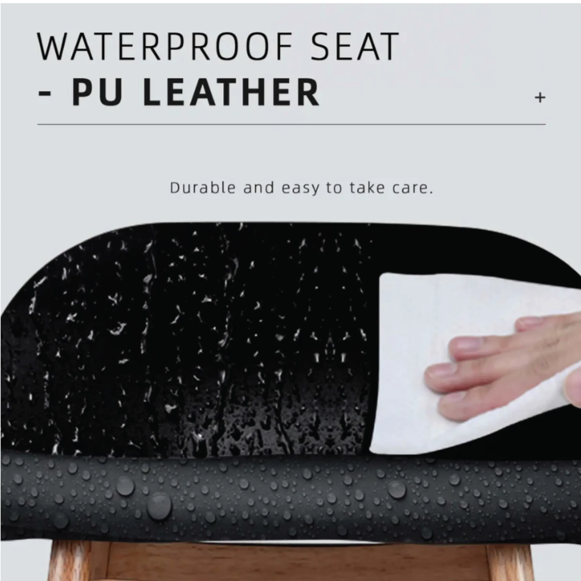 Bar Stool with PU Leather Wrapped Seat