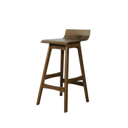 Bar Stool with Solid Wooden Legs