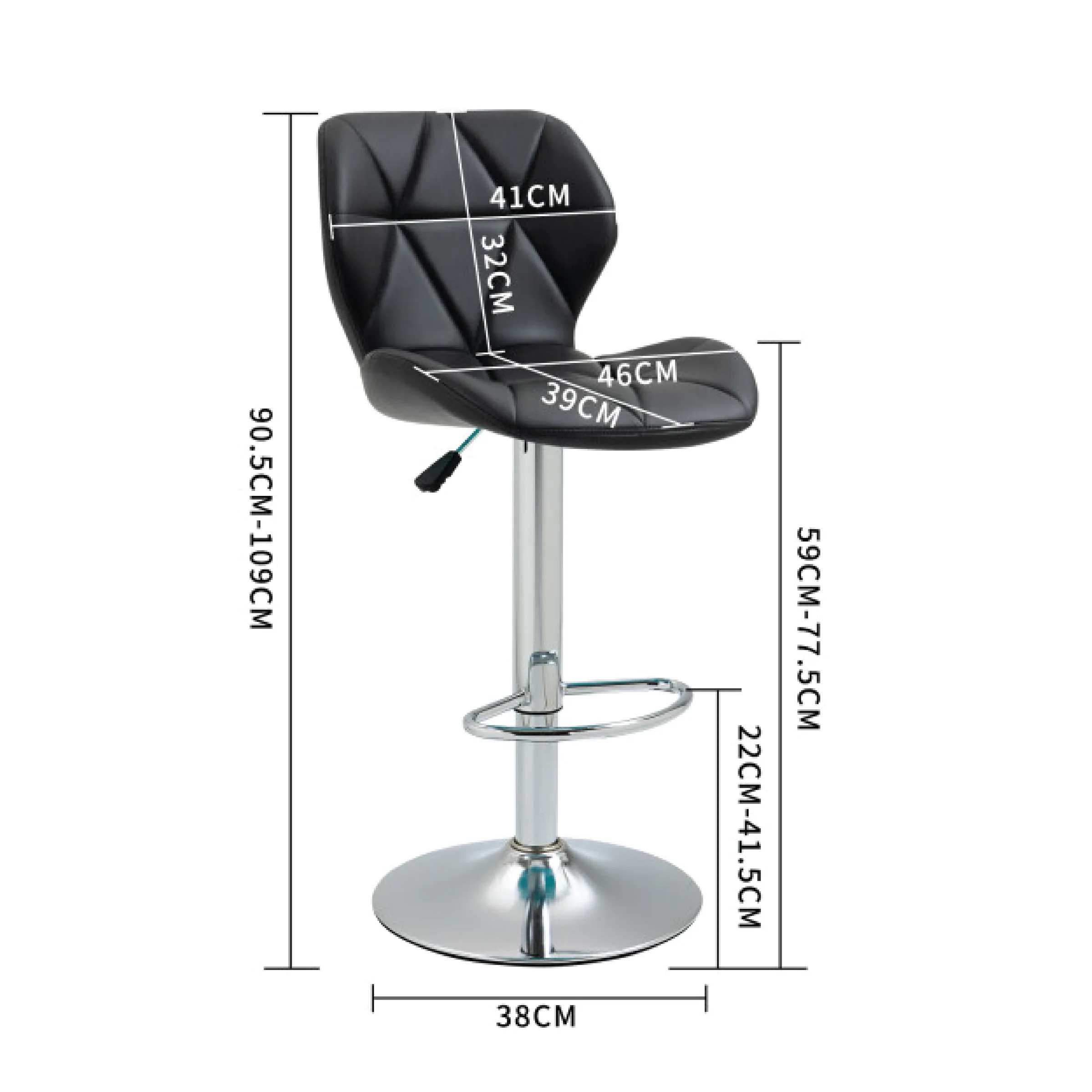 ESA Height Adjustable Bar Chair