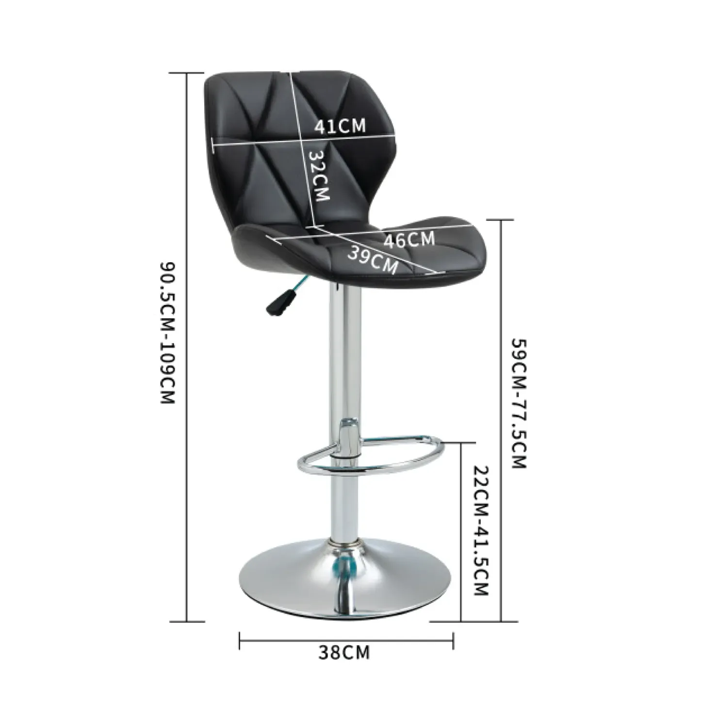 ESA Height Adjustable Bar Chair