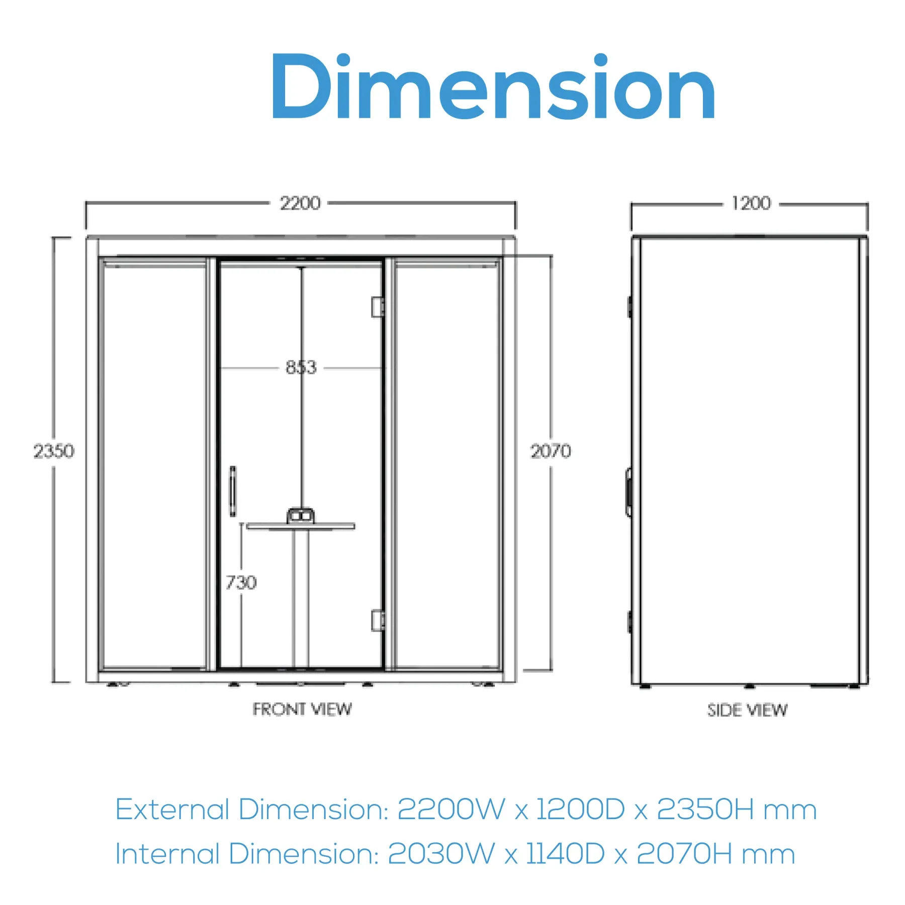 Sharing Pod - Office Tele-Booth | Office Phone Booth - For 2 - 4 Seater (Kindly contact us before order)