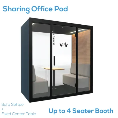 Sharing Pod - Office Tele-Booth | Office Phone Booth - For 2 - 4 Seater (Kindly contact us before order)