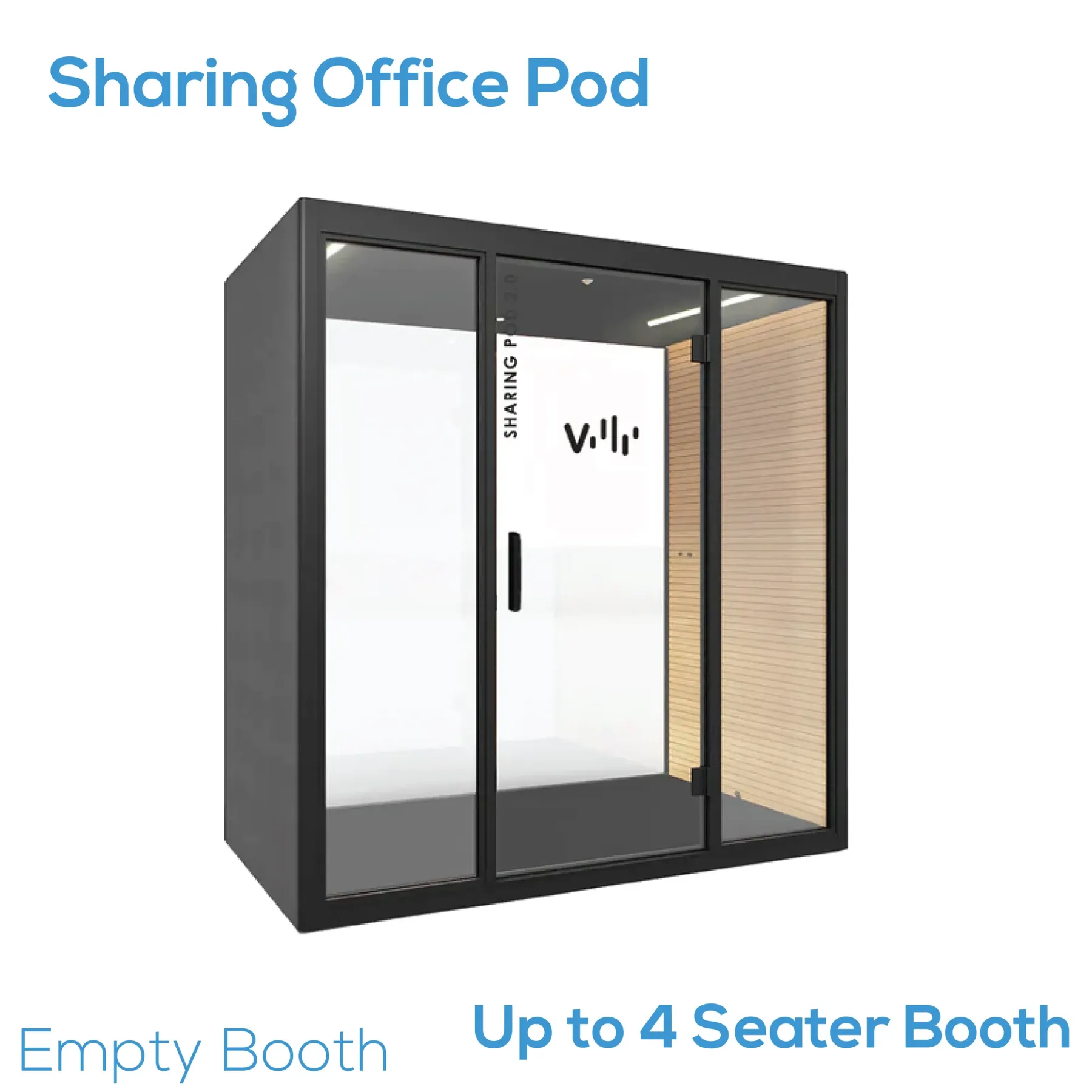 Sharing Pod - Office Tele-Booth | Office Phone Booth - For 2 - 4 Seater (Kindly contact us before order)