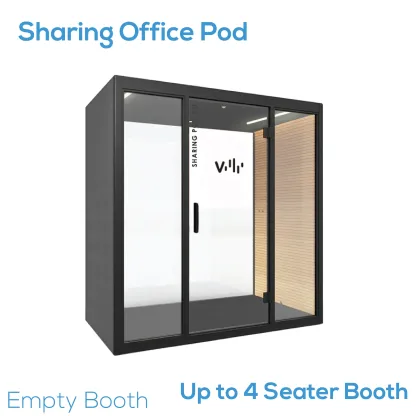 Sharing Pod - Office Tele-Booth | Office Phone Booth - For 2 - 4 Seater (Kindly contact us before order)
