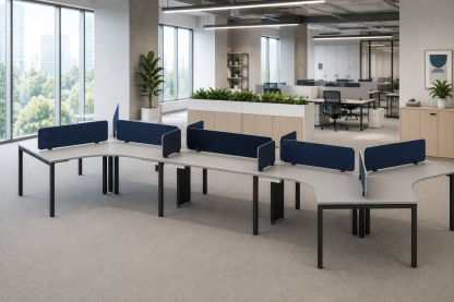 8 Seater Workstation with Fabric Partition (Kindly contact us to order)