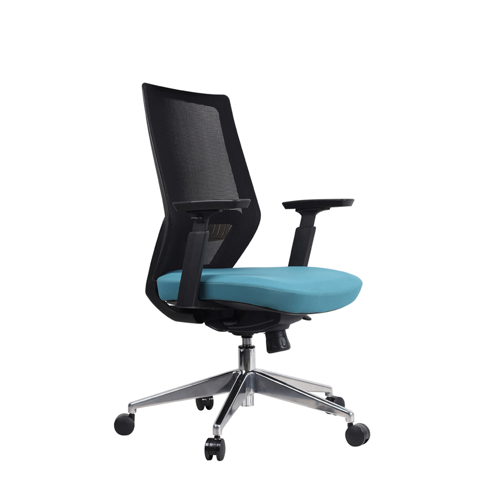 BRU2 Medium Back Office Chair- With Aluminium Legs (K)