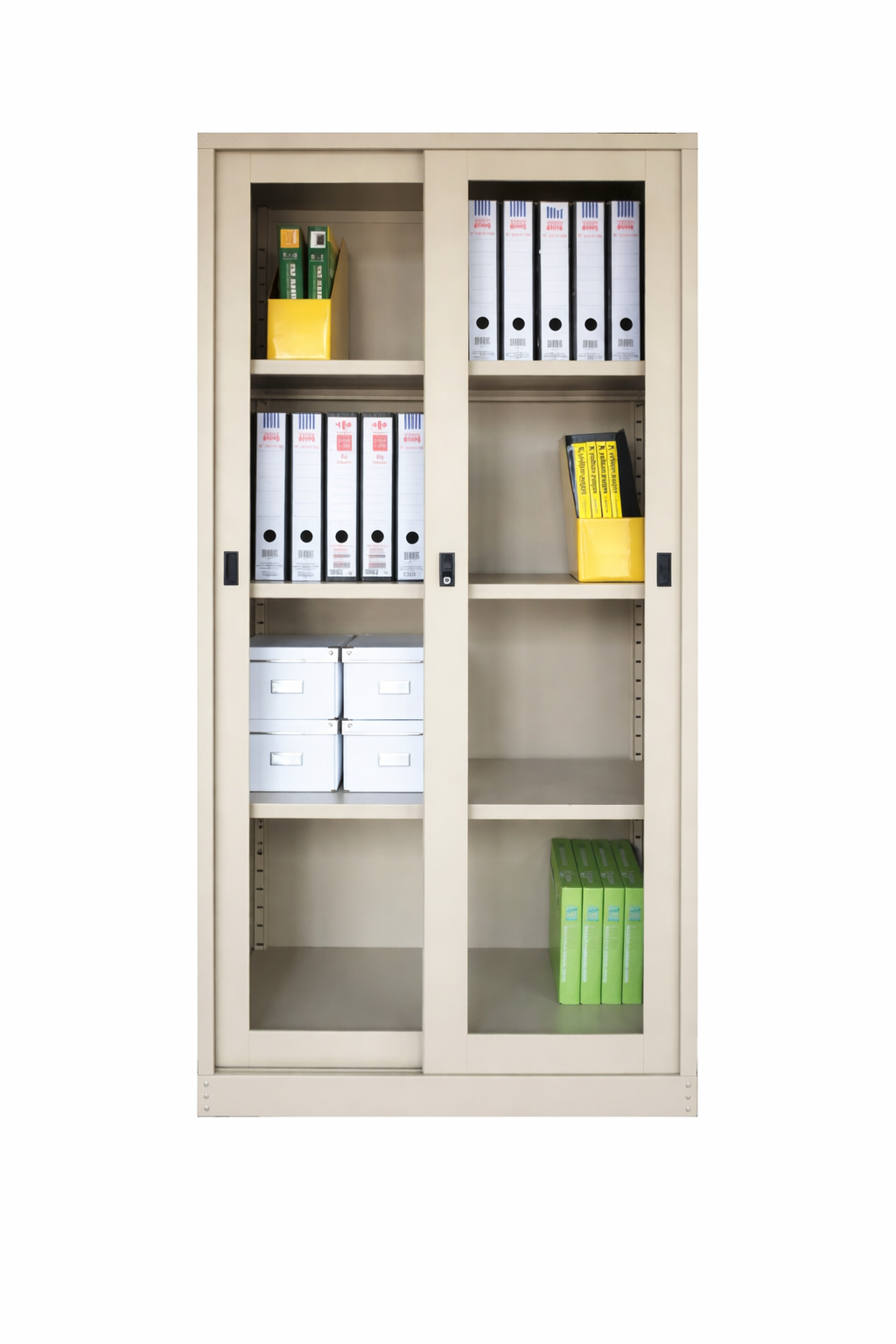 Full Height Steel Cabinet with Sliding Glass Door