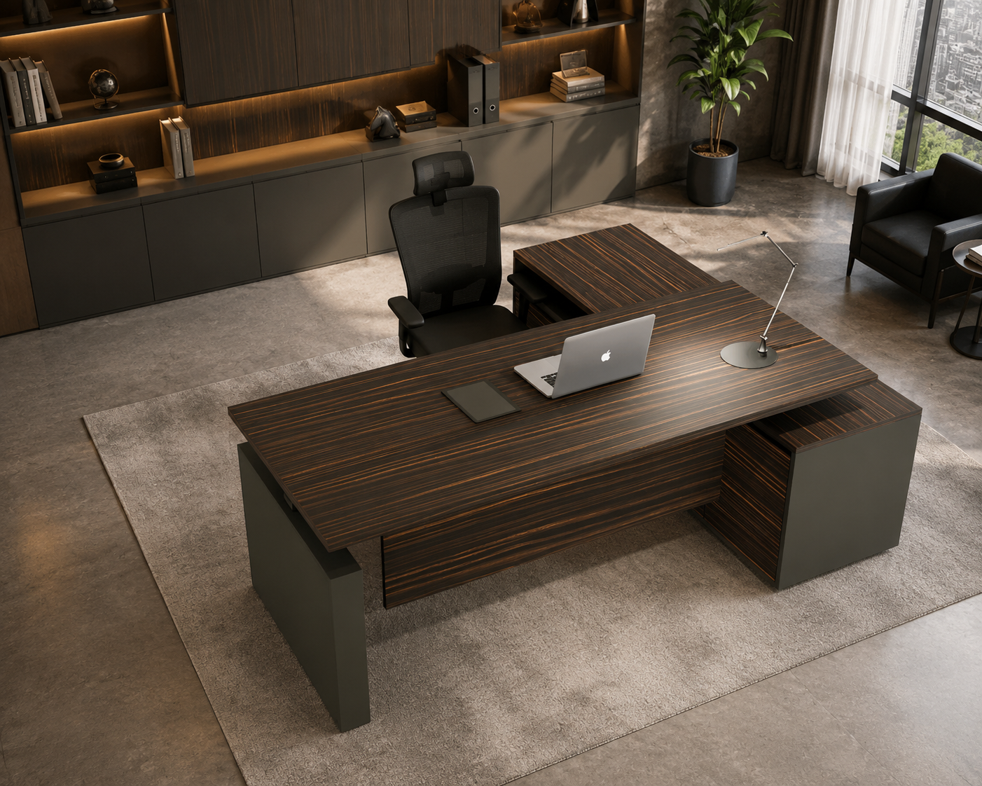 HOUS Director Table c/w Height Adjustable Desk
