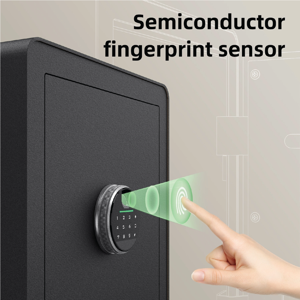 DEL 632 Security Safe - BIOMETRIC FINGERPRINT
