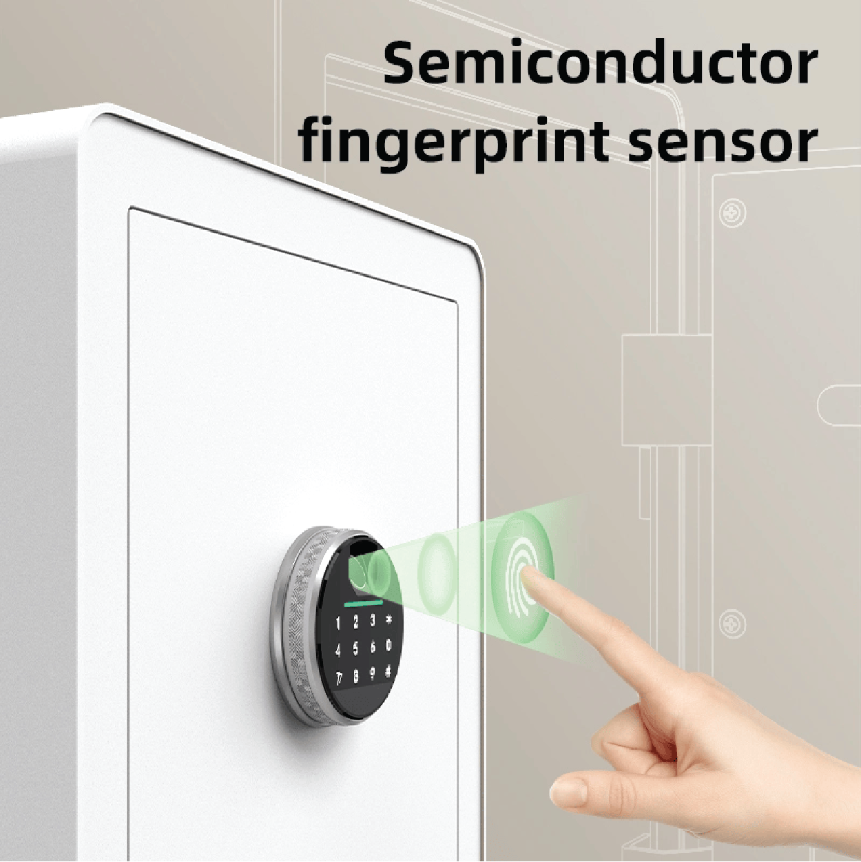 DEL 635 Security Safe - BIOMETRIC FINGERPRINT
